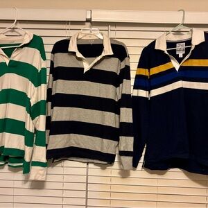 VTG L Deadstock 90s/Y2K Striped Rugby Shirts Set